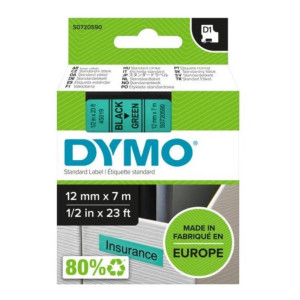 Taśma DYMO D1-45019 12 mm x 7 m / zielona / czarny nadruk / do drukarek DYMO D1 