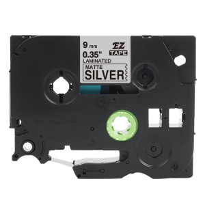 Taśma Specmark TZe-M921 9 mm x 8 m / srebrna matowa / czarny nadruk / do drukarek Brother P-touch