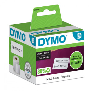 Etykiety DYMO LW-11356 41 x 89 mm 300 szt. / odlepne / do drukarek etykiet DYMO LabelWriter 