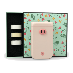 Mini drukarka etykiet Phomemo D30S różowa 203 dpi / do 15 mm / Smartfon / BT / Giftbox z 3 szt. rolek etykiet w zestawie 