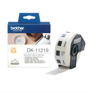 Etykiety Brother DK-11219 fi 12 mm 1200 szt. / papierowe /okrągłe / do drukarek Brother QL 