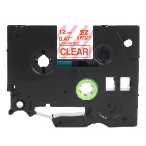 Taśma Specmark TZe-132 12 mm x 8 m / przezroczysta / czerwony nadruk / do drukarek Brother P-touch