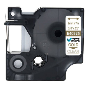 Taśma Specmark D1-40925 9 mm x 7 m / przezroczysta / złoty nadruk / do drukarek DYMO D1