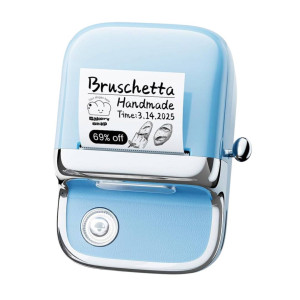 Mini drukarka etykiet Phomemo M150 niebieska / 203 dpi / do 50 mm / PC / Mac / Smartfon / BT / USB 