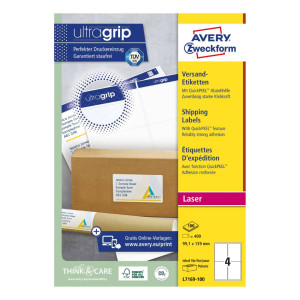 Białe etykiety wysyłkowe Avery Zweckform A4 100ark./op. 99,1 x 13,9 mm 