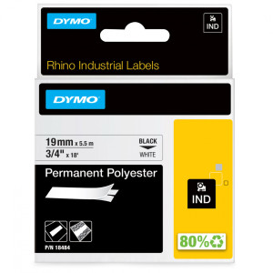 Taśma poliestrowa DYMO Rhino 18484 19 mm x 5,5 m / do drukarek DYMO D1 