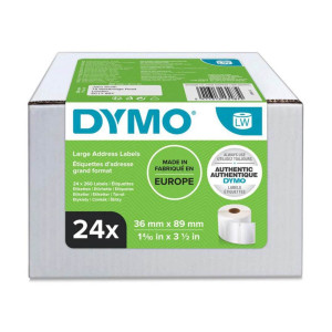 Etykiety DYMO LW S0722390 36 x 89 mm 260 szt. / do drukarek etykiet DYMO LabelWriter / zestaw 24 szt. 