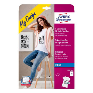 Folie do wprasowywania na jasne tkaniny A4 5ark./op. białe Avery Zweckform 