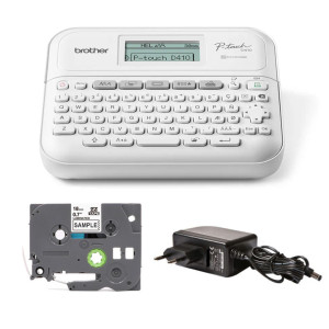 Drukarka etykiet Brother P-touch D410 180 dpi / do 18 mm / PC / Mac / USB / z zasilaczem w zestawie 