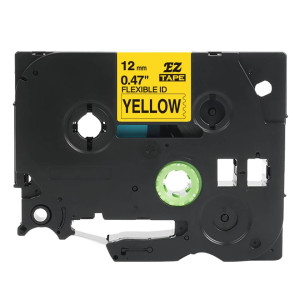 Taśma Specmark TZe-FX631 12 mm x 8 m / flexi elastyczna / żółta / czarny nadruk / do drukarek Brother P-touch