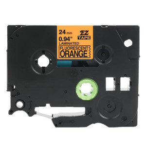 Taśma Specmark TZe-B51 24 mm x 5 m / fluorescencyjna / pomarańczowa / czarny nadruk / do drukarek Brother P-touch