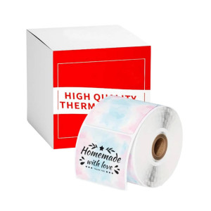 Etykiety Phomemo WP5050-140TB 50 x 50 mm 140 szt. / pastelowe chmurki / czarny nadruk / do drukarek serii M 