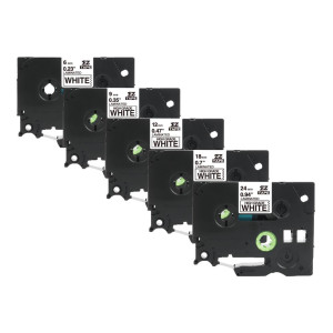 Taśmy Specmark TZe 6-24 mm x 8 m / do drukarek Brother P-touch / zestaw 5 szt.