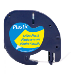 Taśma Specmark LetraTag 59423 12 mm x 4 m / żółta / czarny nadruk / do drukarek DYMO LT 