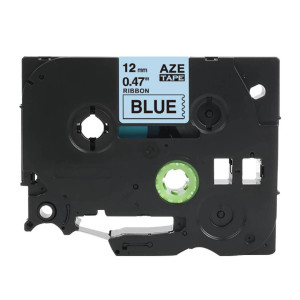 Taśma Specmark TZe-R531 12 mm x 4 m / wstążka jasno niebieska / czarny nadruk / ozdobna / do drukarek Brother P-touch