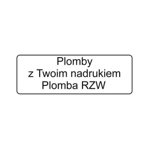 Etykieta plomba RZW Specmark 70 x 12 mm 250 szt. / rozwarstwiająca / gilza fi40 