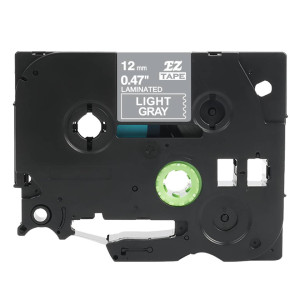 Taśma Specmark TZe-MQL35 12 mm x 5 m / jasny szary / biały nadruk / do drukarek Brother P-touch