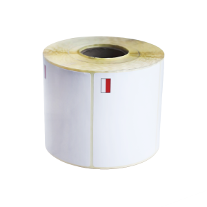 Etykiety termiczne 1000 szt. z flagą Polska 90 mm x 70 mm Specmark / gilza fi 40 mm