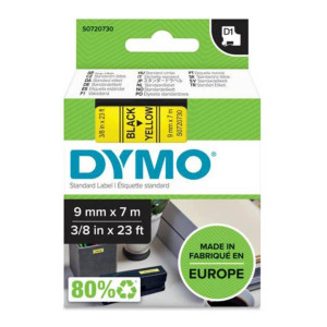 Taśma DYMO D1-40918 9 mm x 7 m / żółta / czarny nadruk / do drukarek DYMO D1 