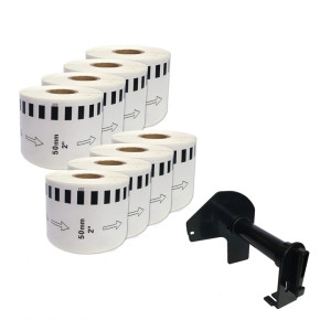 Taśma Specmark DK-22223 50 mm x 30,48 m / bez uchwytu / do drukarek Brother QL / zestaw 8 szt.