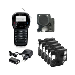 Drukarka etykiet DYMO LabelManager 280 180 dpi / do 12 mm / PC / Mac / USB / z 5 szt. taśm w zestawie 