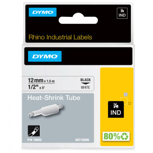 Rurka termokurczliwa DYMO Rhino 18055 12 mm x 1,5 m ø3,0 - 5,1 mm / do drukarek DYMO D1 