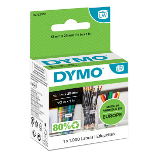 Etykiety DYMO LW-11353 13 x 25 mm 1000 szt. / odlepne / do drukarek etykiet DYMO LabelWriter 