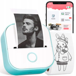 Mini drukarka etykiet Phomemo T02 zielona 203 dpi / do 50 mm / Smartfon / BT 