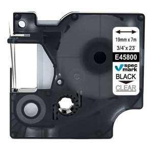 Taśma Specmark D1-45800 19 mm x 7 m / przezroczysta / czarny nadruk / do drukarek DYMO D1