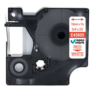 Taśma Specmark D1-45805 19 mm x 7 m / biała / czerwony nadruk / do drukarek DYMO D1