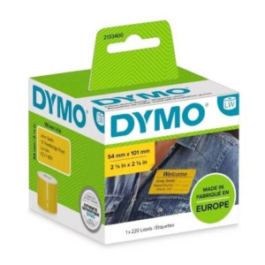 Etykiety DYMO LW-99014 54 x 101 mm 220 szt. / żółte / czarny nadruk / do drukarek etykiet DYMO LabelWriter 