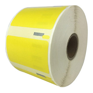 Etykiety Specmark LW-11354 57 x 32 mm 1000 szt. / żółte / czarny nadruk / do drukarek etykiet DYMO LabelWriter 