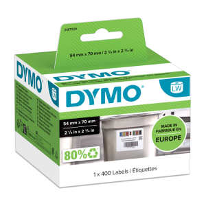 Etykiety DYMO LW 2187329 54 x 70 mm 400 szt. / do drukarek etykiet DYMO LabelWriter 