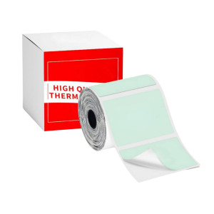 Etykiety Phomemo WP4030-230GR 40 x 30 mm 230 szt. / zielone / czarny nadruk / do drukarki serii M 