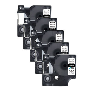 Taśma Specmark D1-40910 9 mm x 7 m / przezroczysta / czarny nadruk / do drukarek DYMO D1 / zestaw 5 szt.