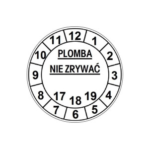 Etykieta plomba krusząca Specmark fi 15 mm 250 szt. / okrągłe / akrylit / gilza fi40 