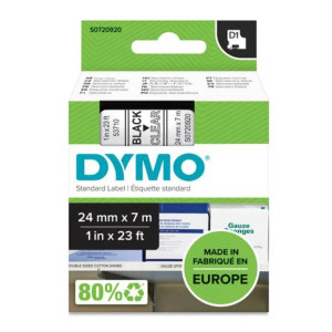Taśma DYMO D1-53710 24 mm x 7 m / przezroczysta / czarny nadruk / do drukarek DYMO D1 