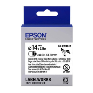 Rurka termokurczliwa Epson HTS LK-6WBA14 2,5m ⌀8 mm - 13,7 mm / do drukarek Epson LabelWorks 