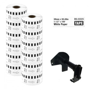 Taśma Specmark DK-22225 38 mm x 30,48 m / bez uchwytu / do drukarek Brother QL / zestaw 12 szt.