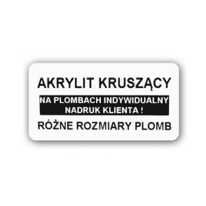 Etykieta plomba krusząca Specmark 50 x 70 mm 250 szt. / akrylit / gilza fi40 