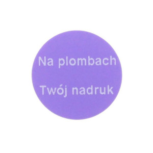 Etykieta plomba void Specmark fi 30 mm 250 szt. / okrągłe / fioletowa / biały nadruk / gilza fi40 
