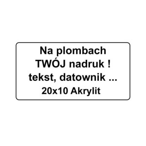 Etykieta plomba krusząca Specmark 30 x 15 mm 250 szt. / akrylit / gilza fi40 