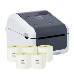 Drukarka etykiet Brother TD 4210D 203 dpi / do 118 mm / PC / USB / RS232 / z 5 szt. rolek etykiet kurierskich w zestawie 