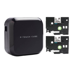 Drukarka etykiet Brother P-touch P710BT Cube 180 dpi / do 24 mm / PC / Mac / USB / Wi-Fi / z taśmą TZe w zestawie 