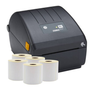 Drukarka etykiet Zebra ZD220D 203 dpi / do 104 mm / PC / Mac / USB / 5 szt. etykiet w zestawie 