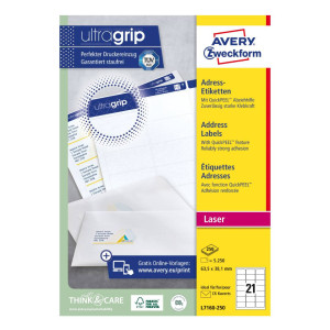 Etykiety adresowe białe Avery Zweckform A4 250ark./op. 63,5 x 38,1 mm 