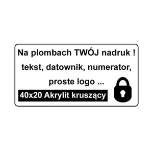 Etykieta plomba krusząca Specmark 45 x 18 mm 250 szt. / akrylit / gilza fi40 