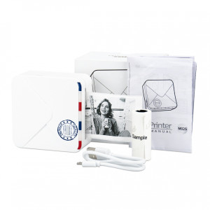 Mini drukarka etykiet Phomemo M02S 300 dpi / do 53 mm / PC / Smarfon / BT 