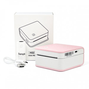 Mini drukarka etykiet Phomemo M02 Pro różowa 300 dpi / do 53 mm / PC / Smartfon / BT 