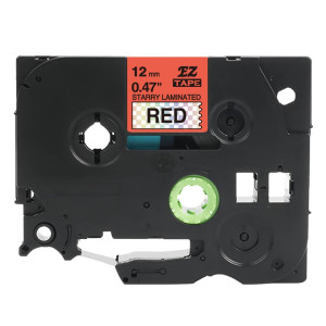 Taśma Specmark TZe-431L1 12 mm x 8 m / czerwona w kratkę / czarny nadruk / do drukarek Brother P-touch